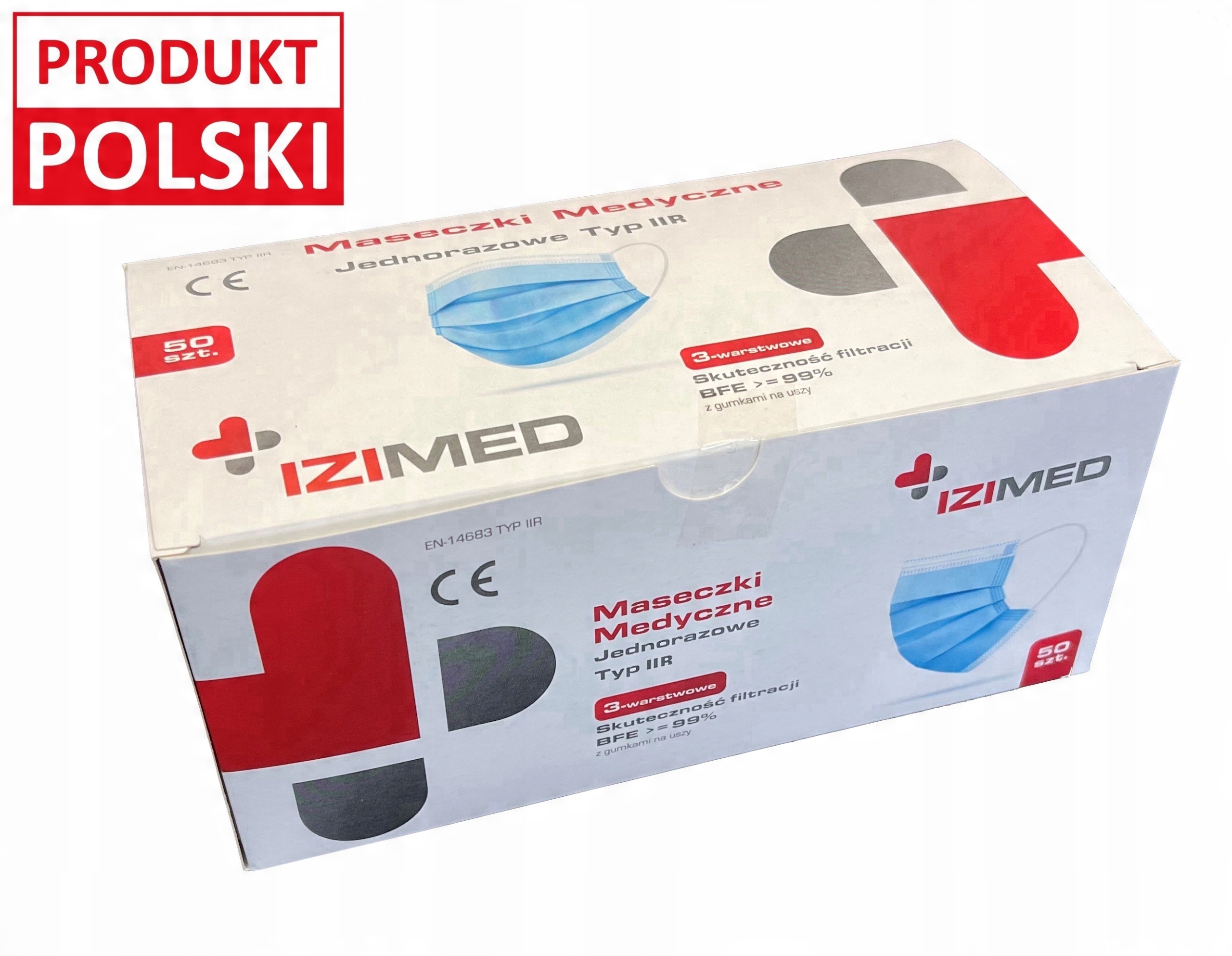 

Maseczka Maska Ochronna 3-WARSTWOWA Polska 100 Szt