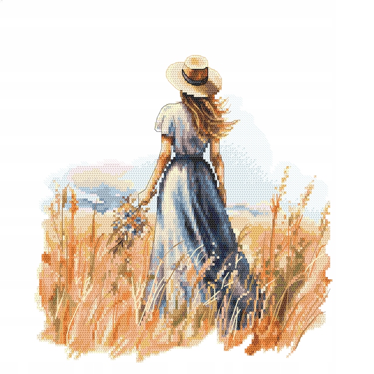 Křížková výšivka Vyšívací sada Loučení s létem I