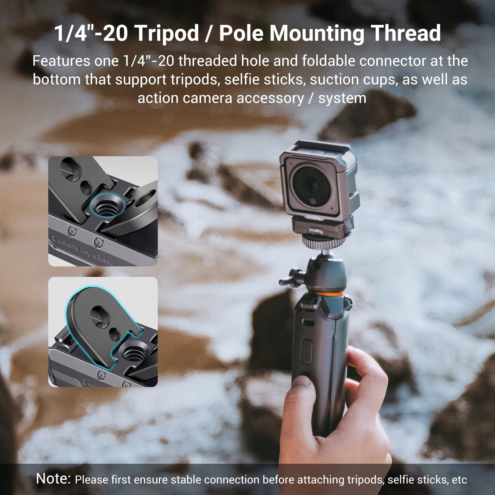Magnetyczny Adapter Uchwyt DJI Osmo Action 5 Pro 4 3 Z Gwintem SMALLRIG — miniatura 4