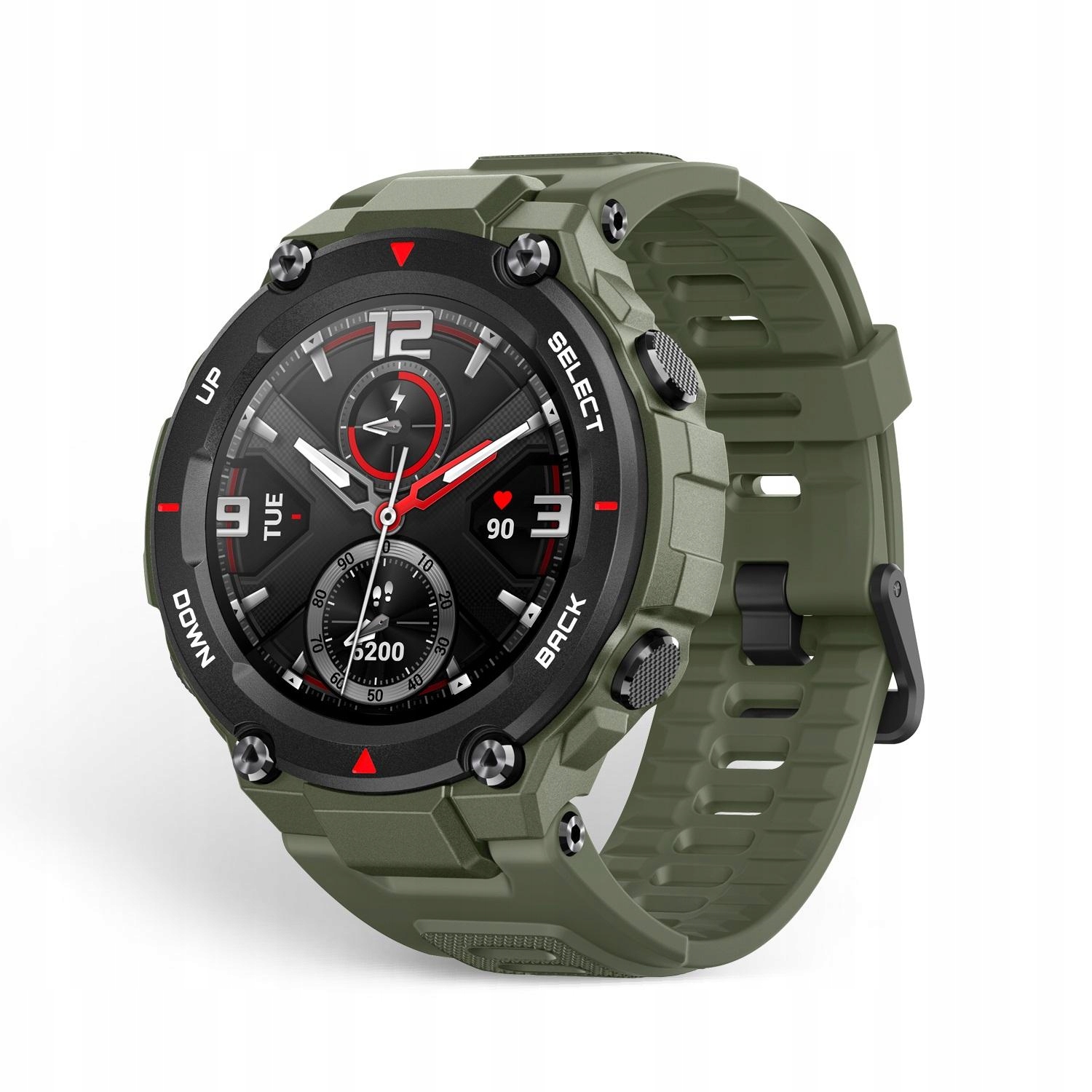 Умные часы Amazfit T-Rex AMOLED GPS + ГЛОНАСС Водонепроницаемость 5ATM Армейский зеленый