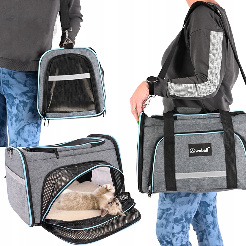 Levně Taška Přepravka Pro Psa Kočku Pro Přepravu Zvířat, Rozkládací Otvory, Velikost XL