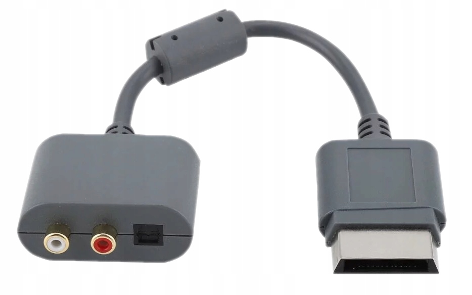 KABEL ADAPTER AUDIO RCA OPTYCZNY DO SŁUCHAWEK GŁOŚNIKI 5.1 DO XBOX 360 30CM