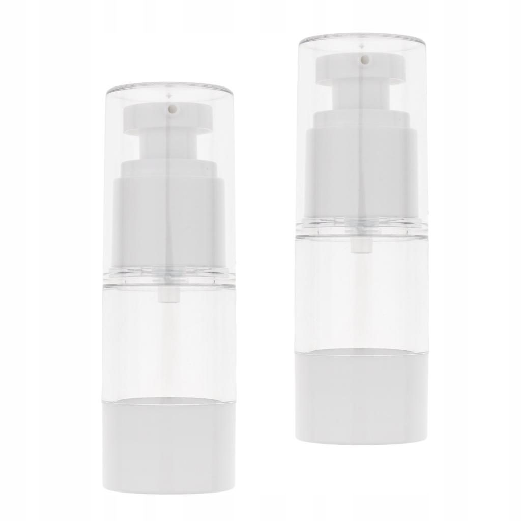 2x sterylna butelka z pompką typu airless, toner/balsam do ponownego napełniania/pojemnik 15ml Marka bez marki