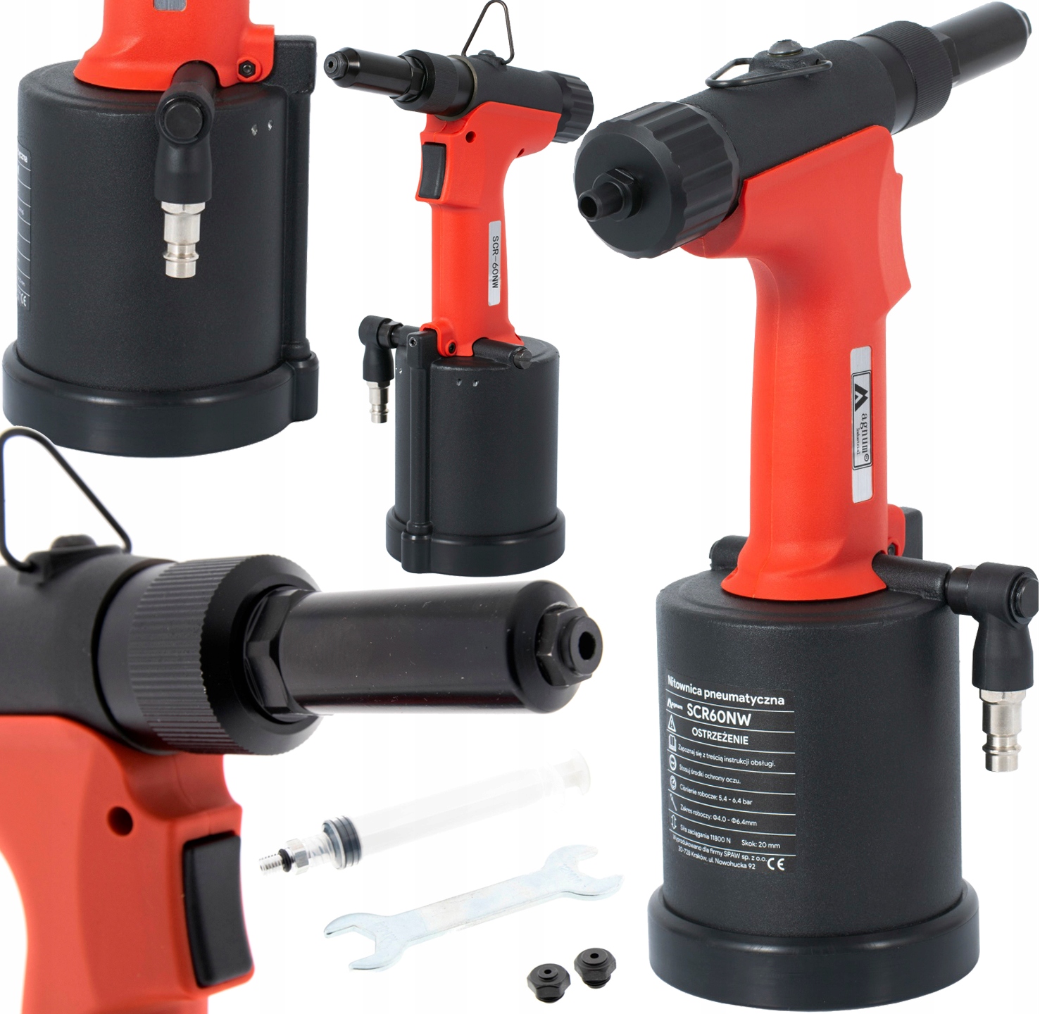 Profesionální Pneumatická Nýtovačka 4,0-6,4 mm Magnum SCR-60NW