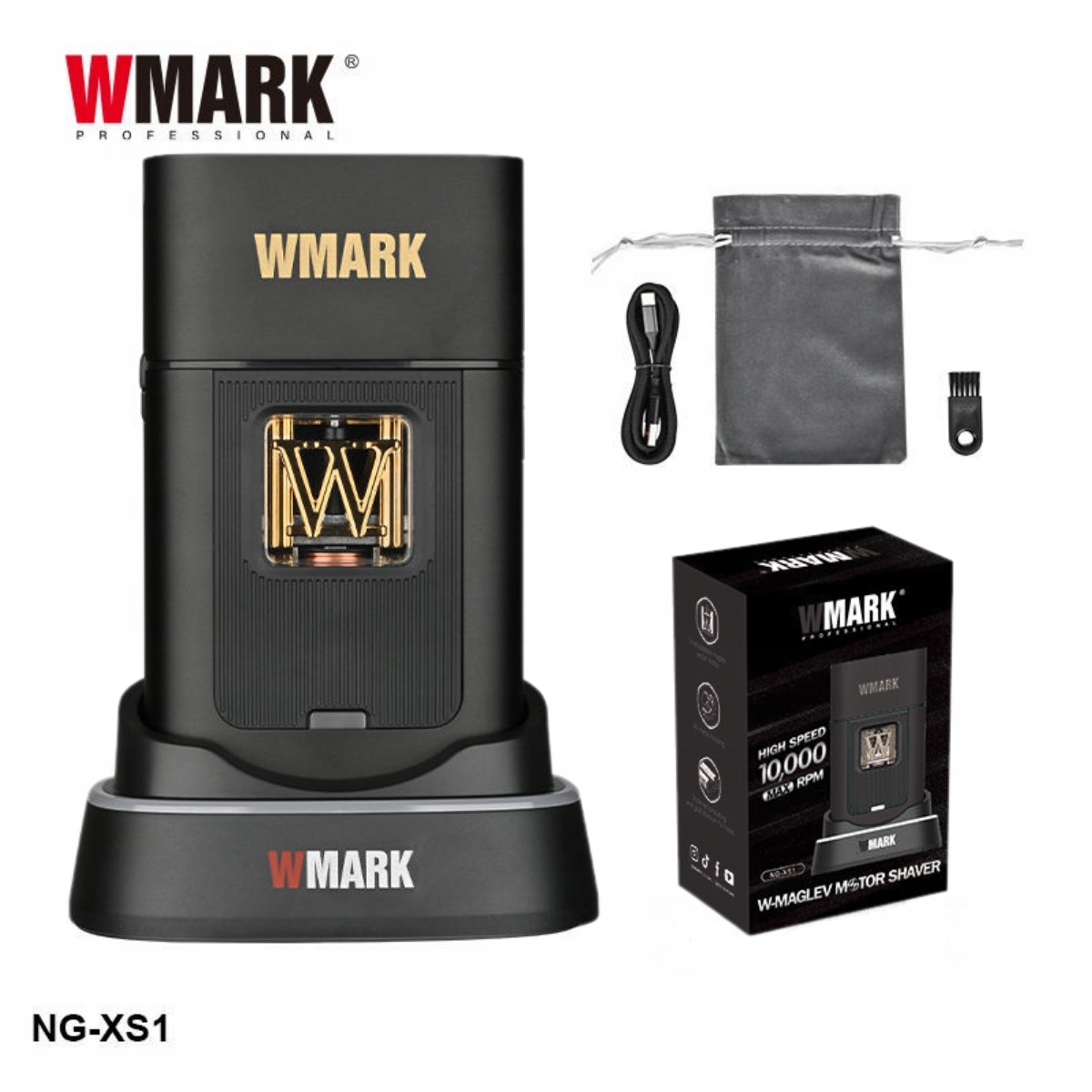 Shaver z silnikiem wektorowym Wmark NG-XS1 Czarny Golarka Fryzjer Barber