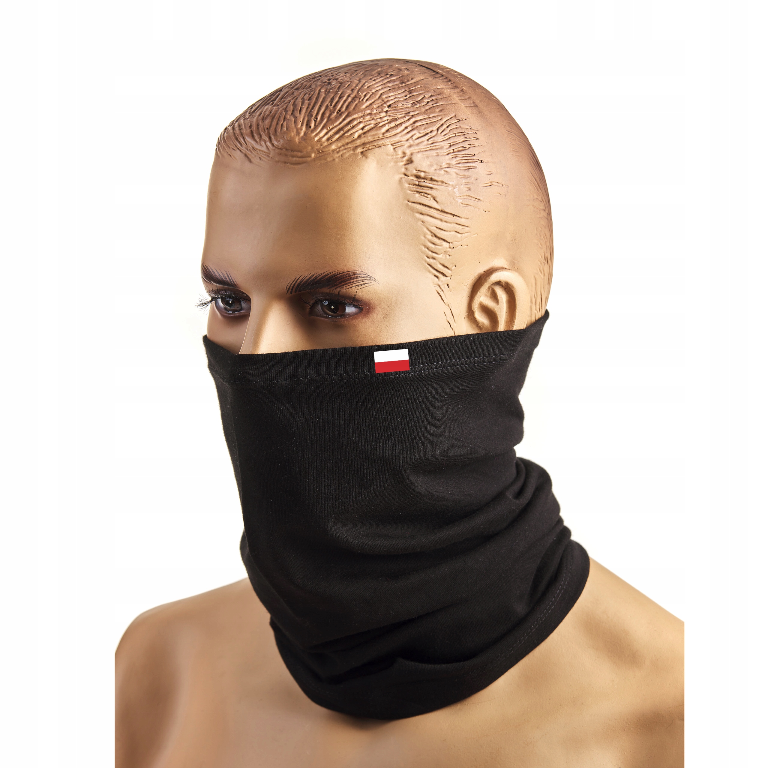 POLSKI WOJSKOWY KOMIN NA USTA BAWEŁNA czarny FLAGA EAN (GTIN) 5903933665504