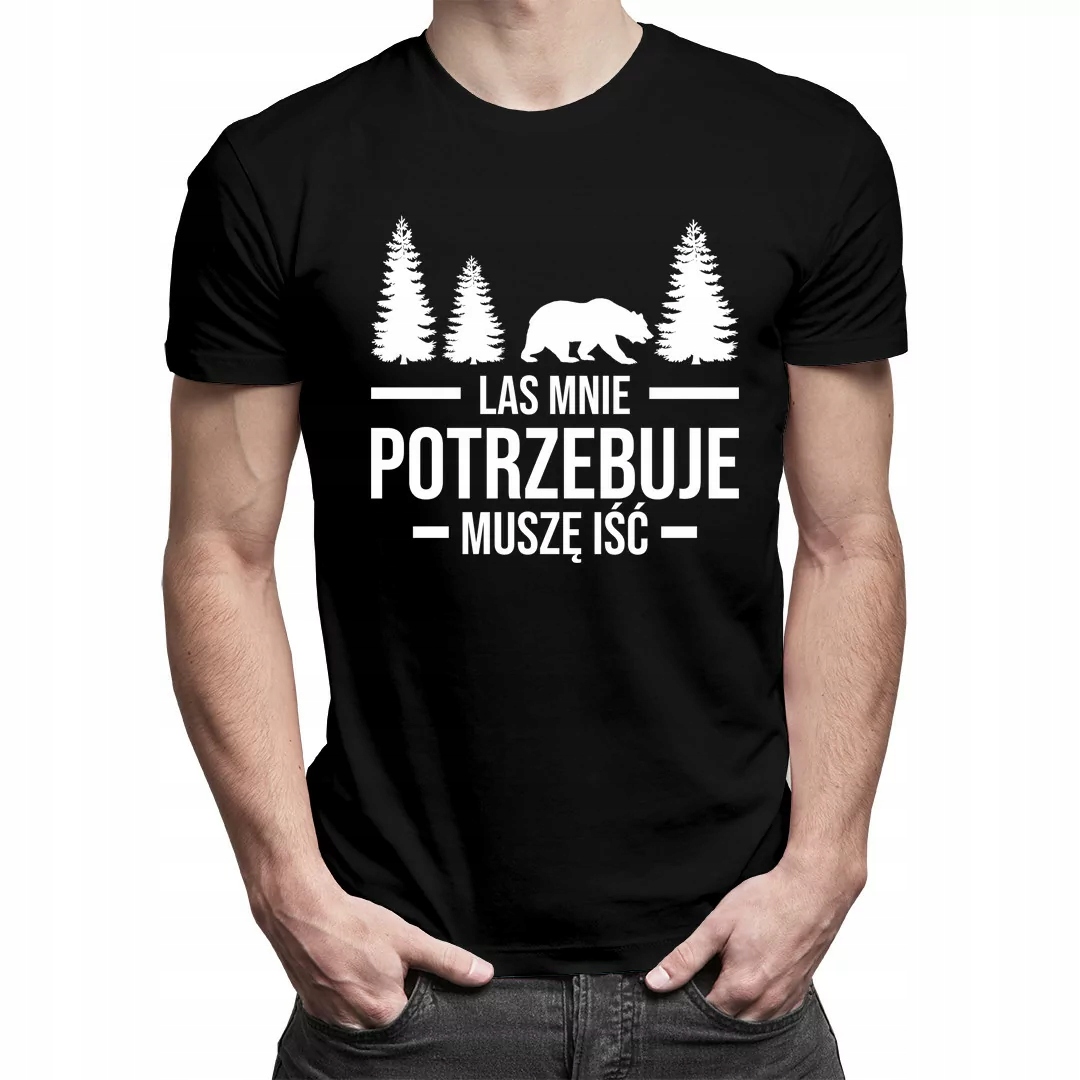 

męska koszulka z nadrukiem leśniczy leśnik