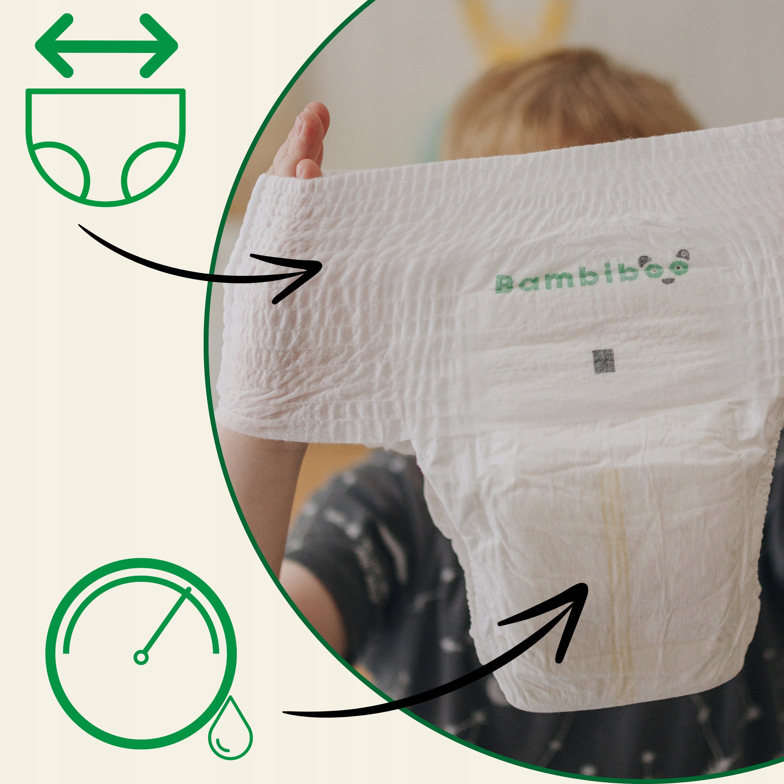 Pieluchomajtki Bambiboo 4 COTTONWEAR 22 szt. 9-14kg PANTSY MAXI Jednorazowe Rozmiar Rozmiar 4