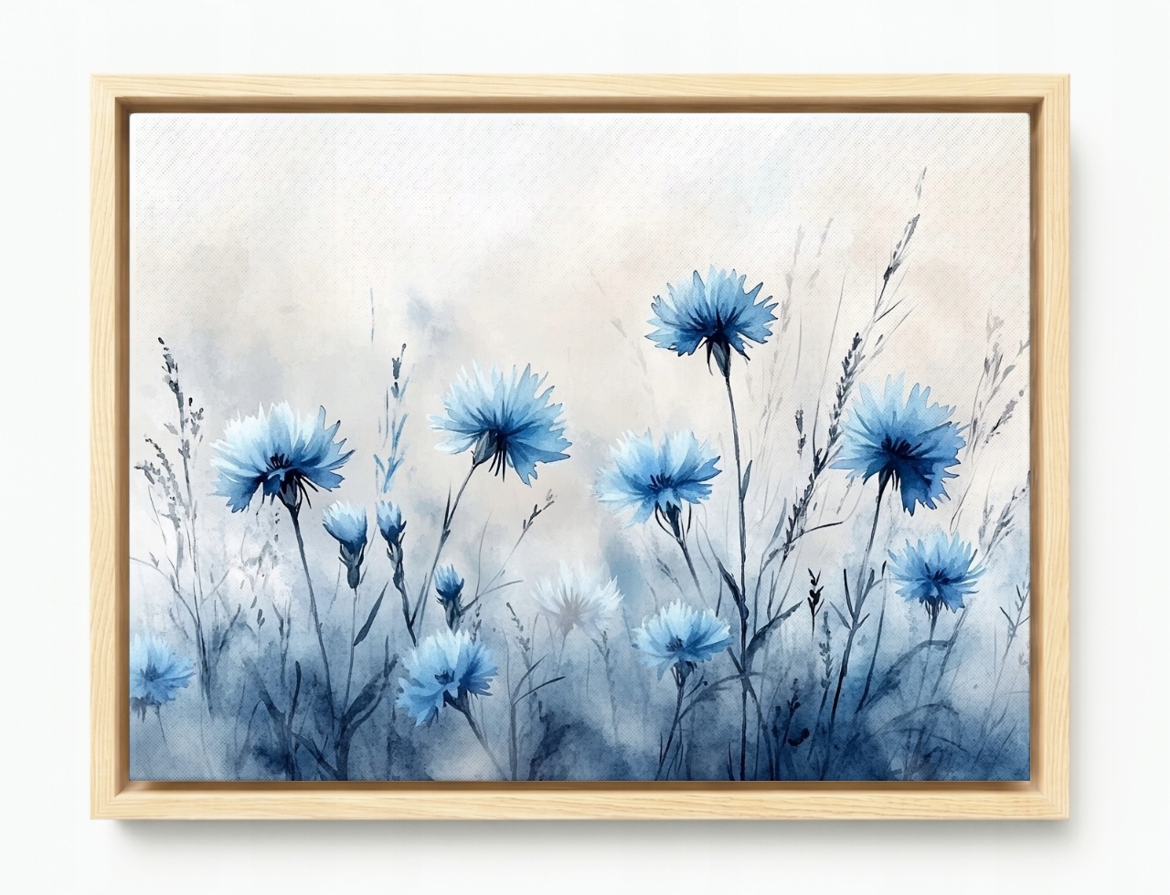 Obraz Rám Americký Box Příroda Zahrada Pole Květiny Chabry Kukuřice 100x75