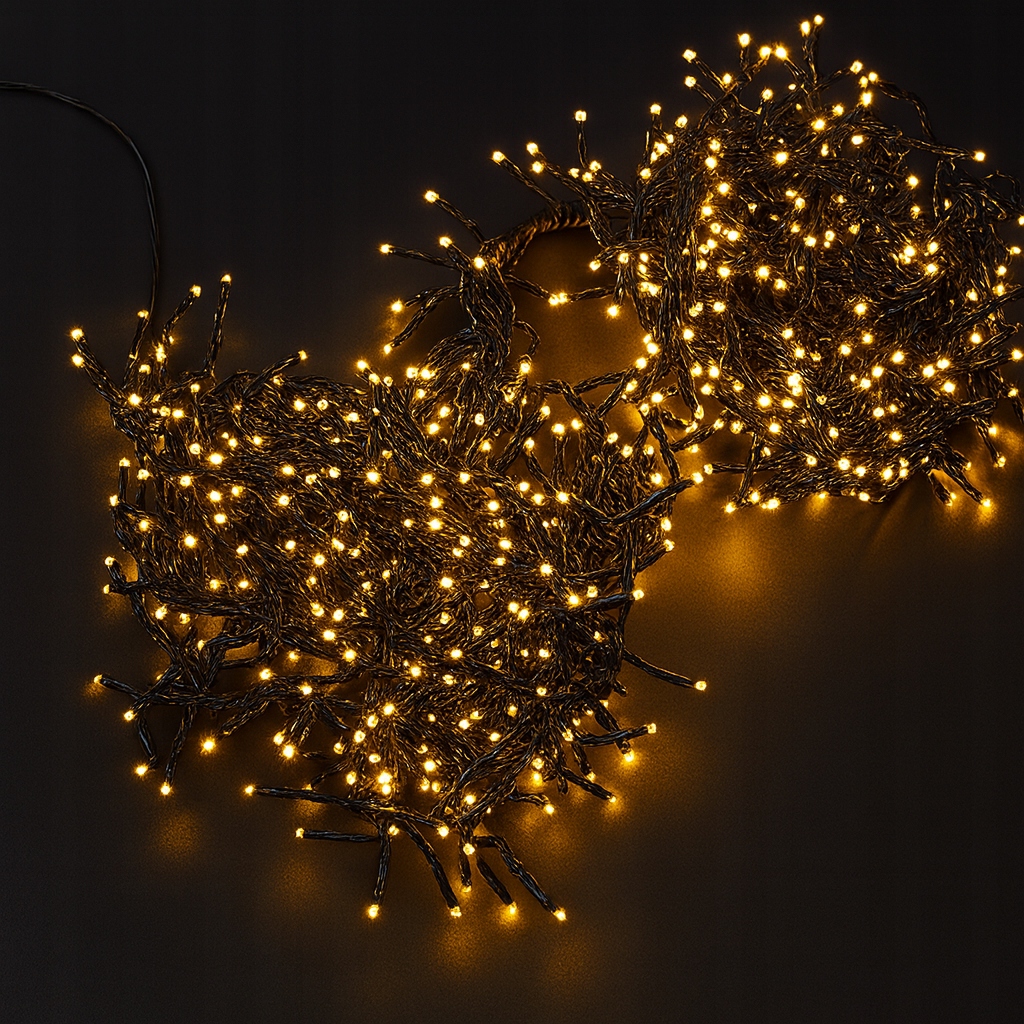 Lampki Choinkowe 1000LED Światełka Świąteczne Girlanda Świetlna ciepła biel
