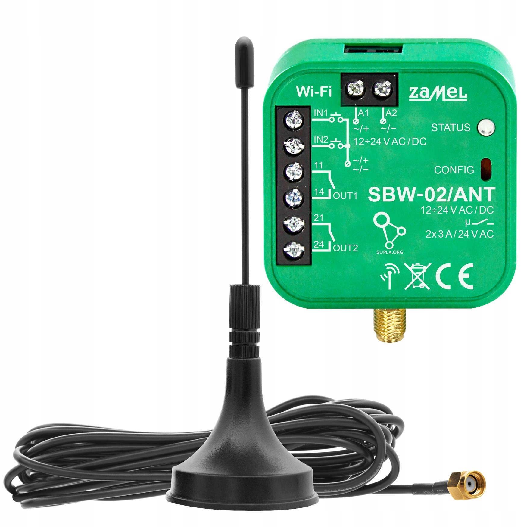 

Moduł sterowania bramami WiFi Supla SBW-02/ANT