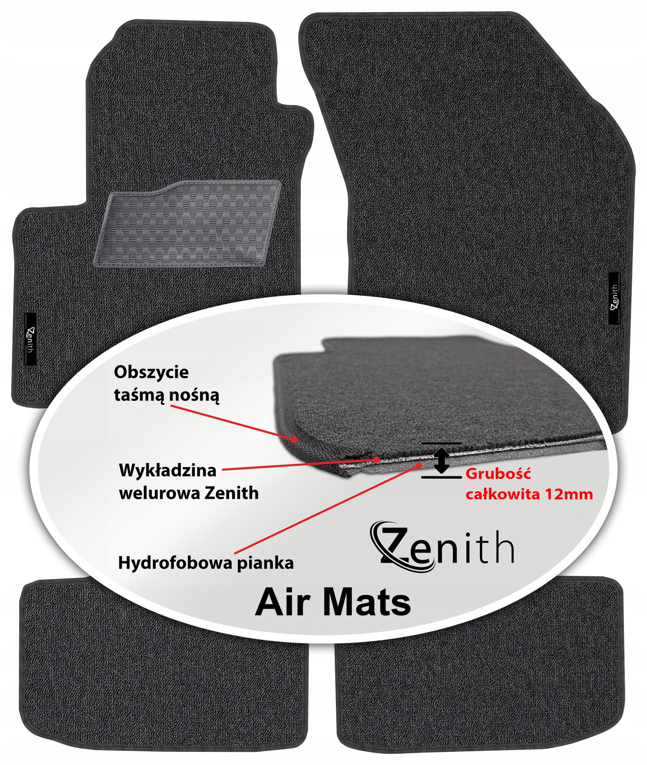 Suzuki Swift III 2005-2010 Velúrové koberčeky do auta Zenith Air Mats