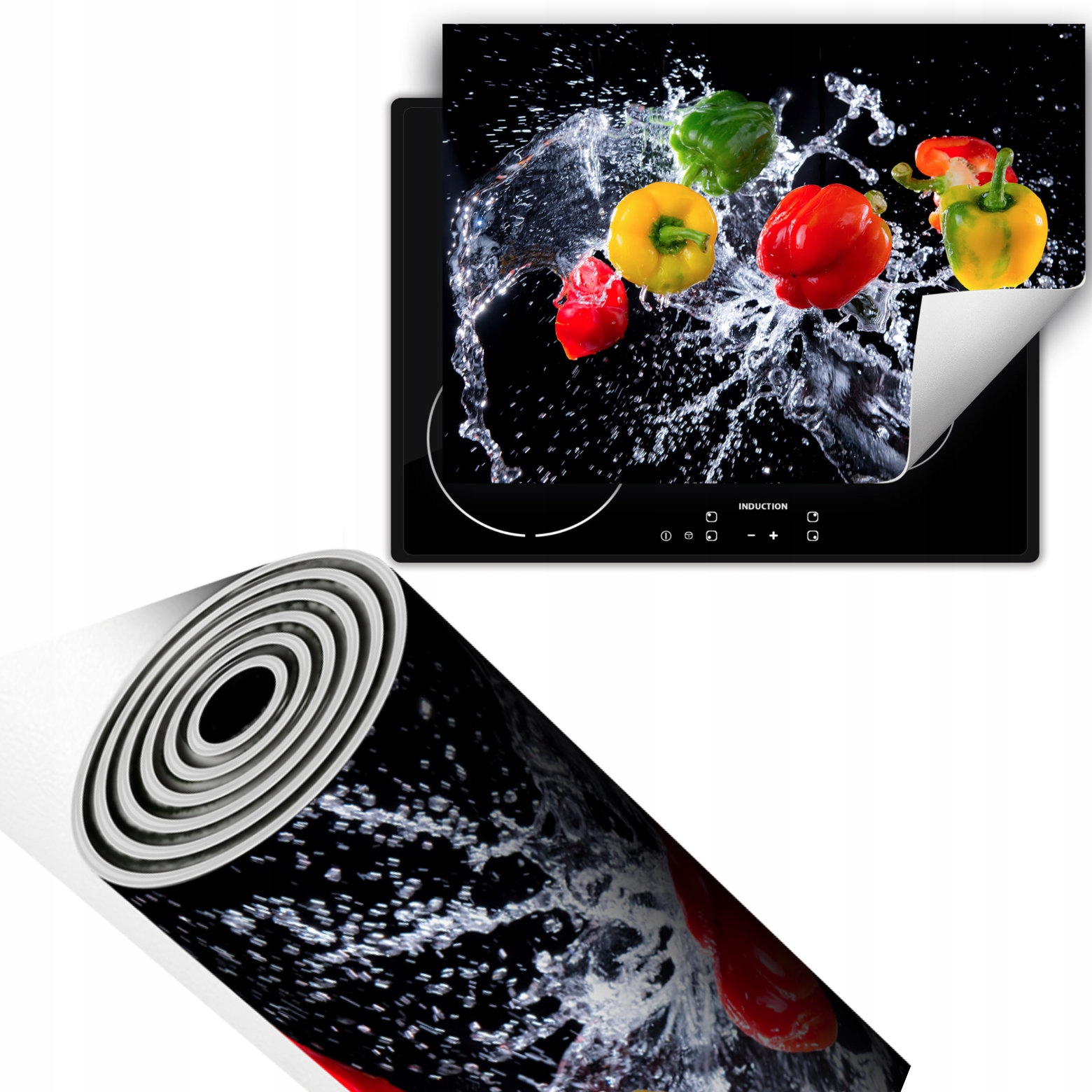 Svinovací Ochranná Podložka Do Kuchyně 70x52 Černá paprika