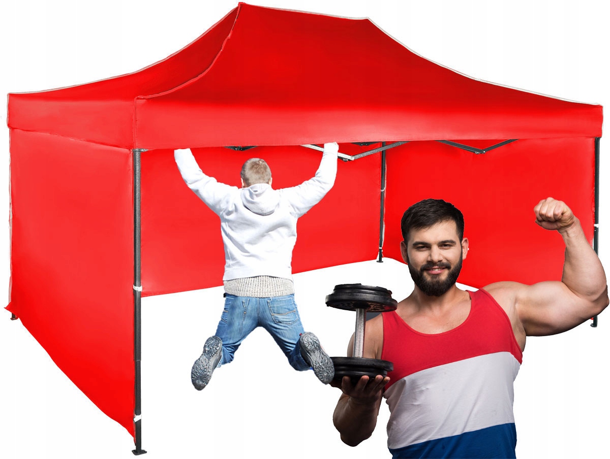 38 Kg 3x4,5 Mocny Namiot Ogrodowy Składany Pawilon Handlowy Automatyczny