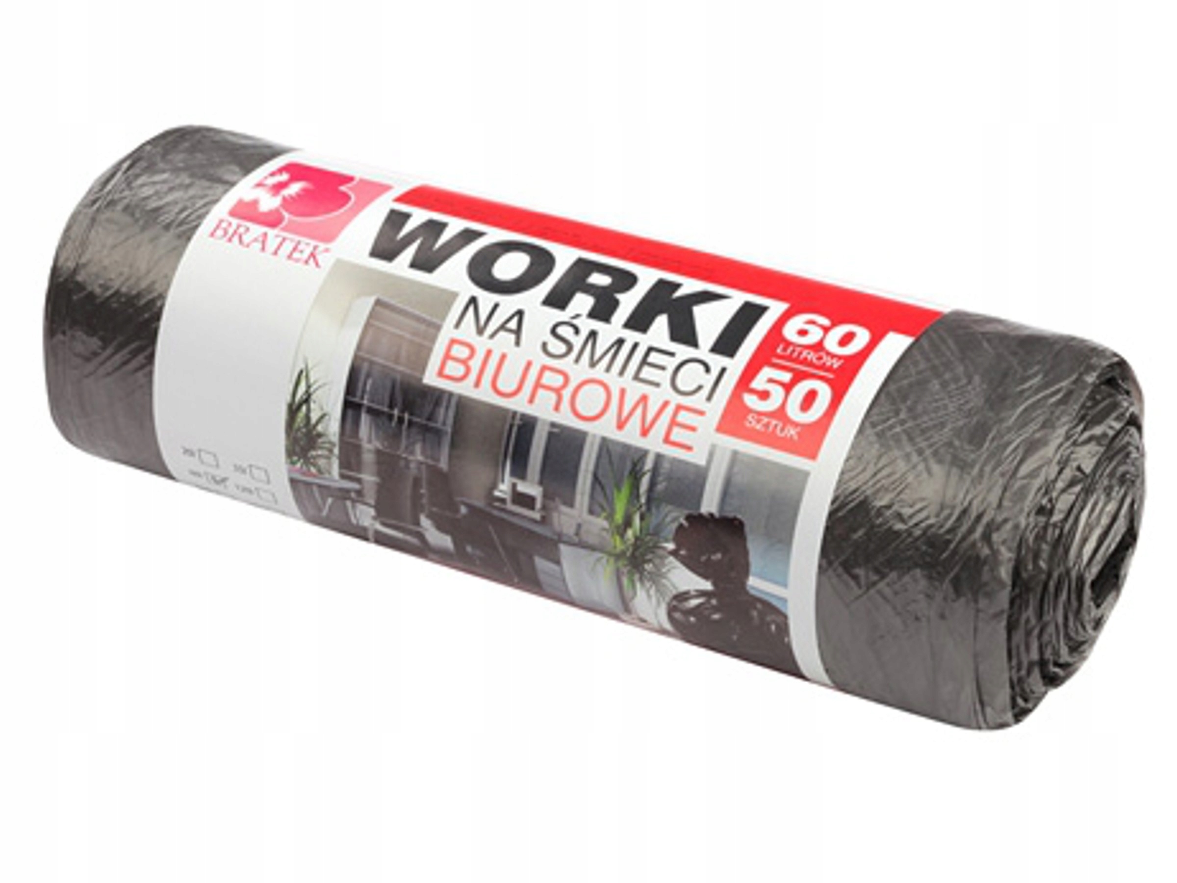 

Worki Na Śmieci Biurowe 60 Litrów 50 Sztuk Hdpe