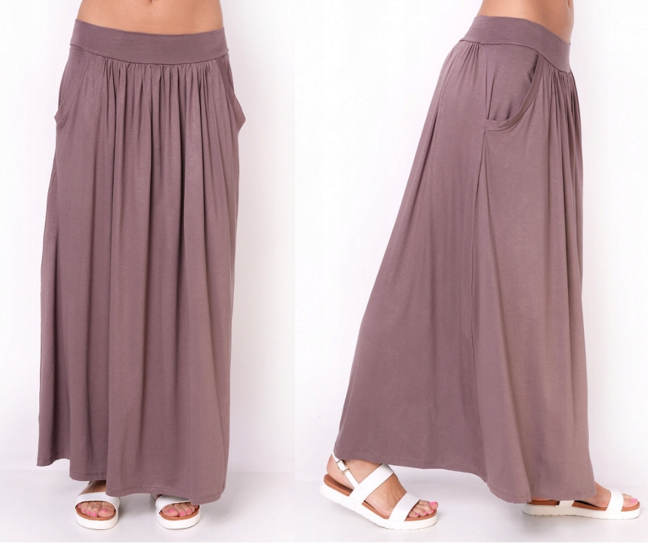 

Rozkloszowana długa spódnica maxi L/XL