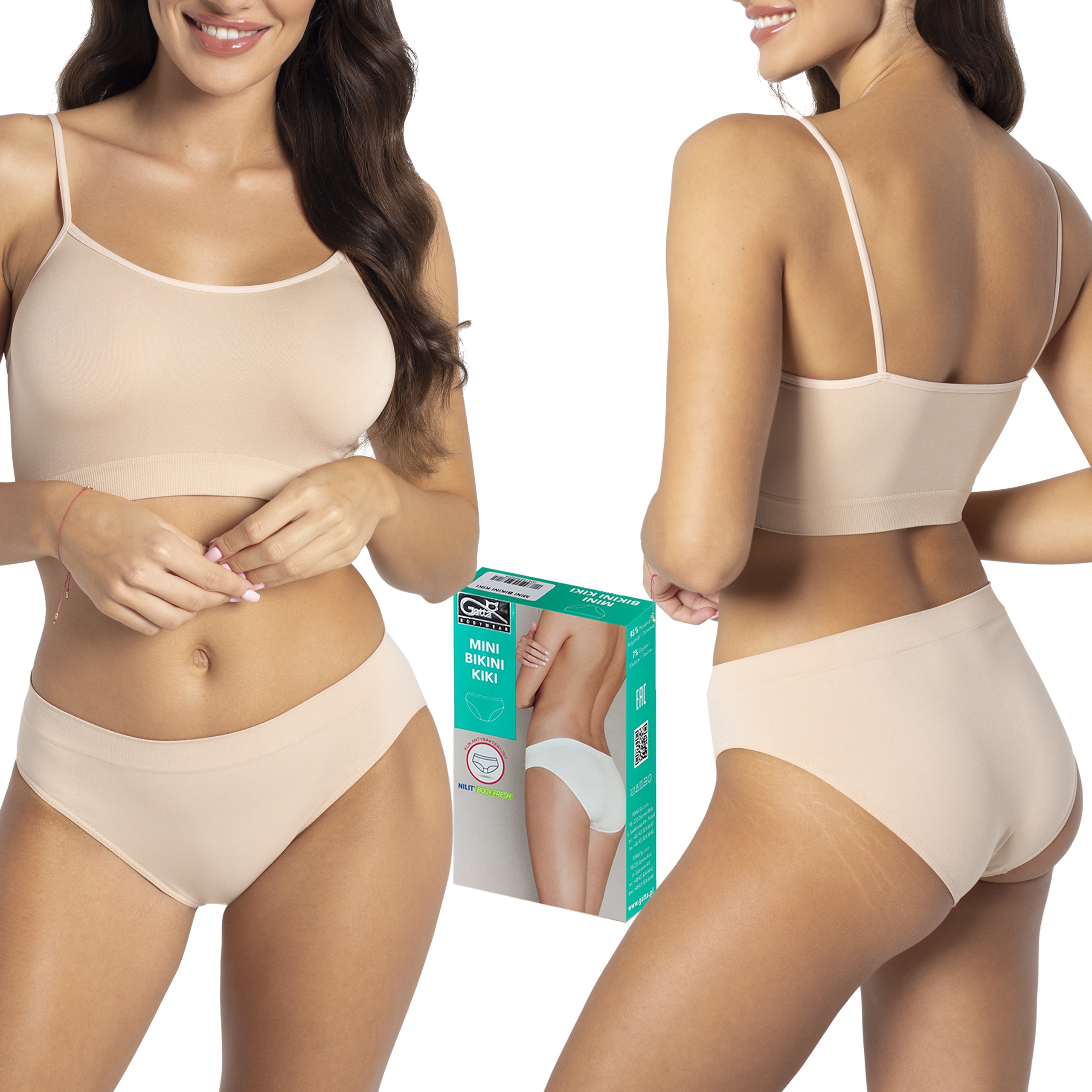 

Gatta bezszwowe figi Kiki Mini Bikini, natural, L