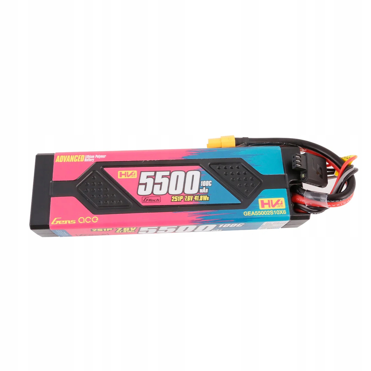 Gens Ace Advanced LiPo Akumulátor 5500mAh 7,6V 100C 2S1P HardCase XT60