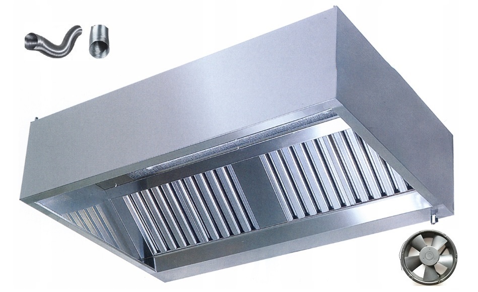 Okap Gastronomiczny P 260x80x40 Filtry Wentylator