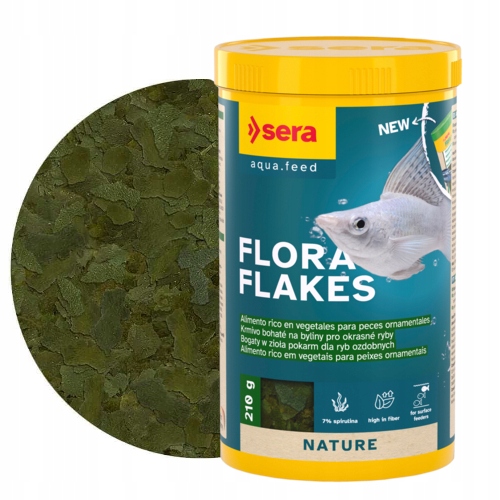 Levně Sera Flora Flakes 1000 ml 210 g krmivo v vločkách