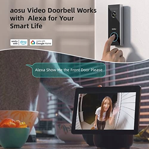 AOSU Wideodomofon 2K Kamera AI Detekcja Osób Alexa — miniatura 6