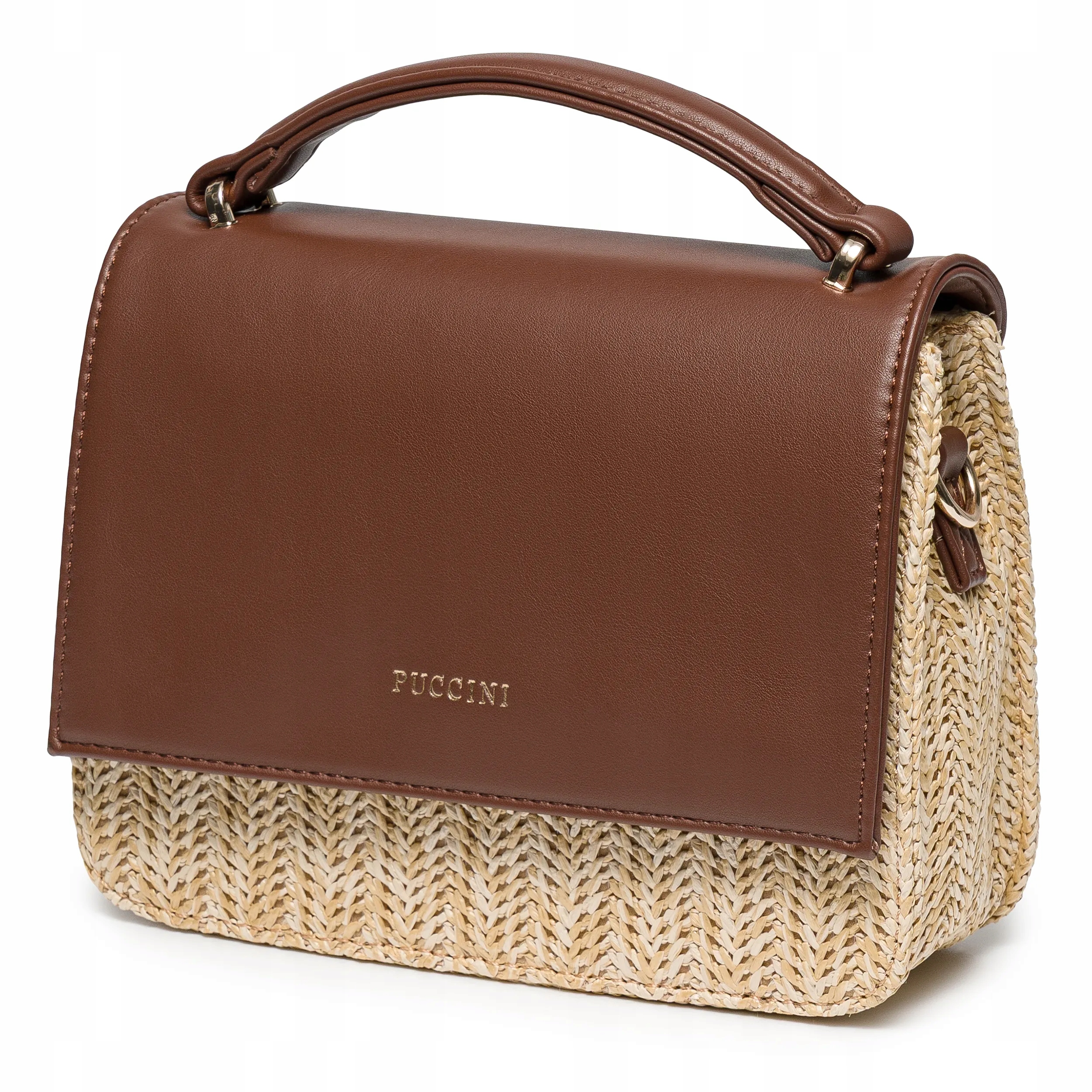 Puccini Dámská Kabelka Malá Kufřík Košík Boho Letní Hnědá BK1251014M-2