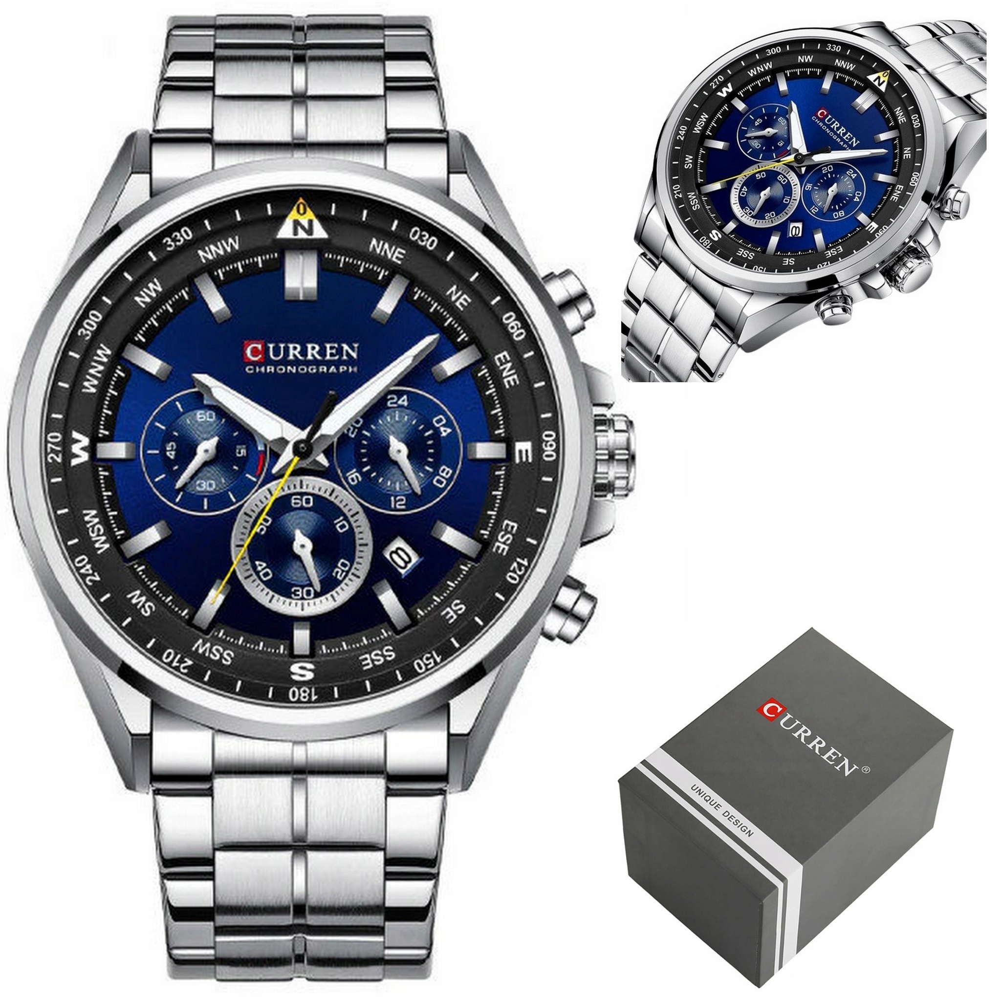 Zegarek Męski Curren Ronson chronograf datownik Grawer