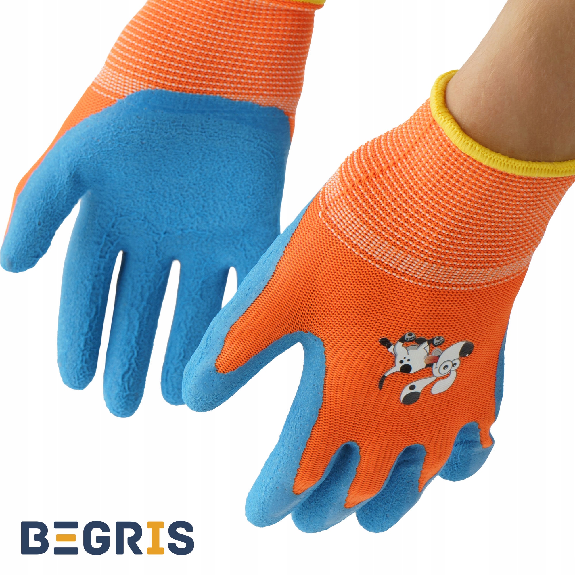 RĘKAWICE OCHRONNE ROBOCZE OGRODOWE DLA DZIECI DZIECKA DZIECIĘCE R 6 MOCNE Marka Begris