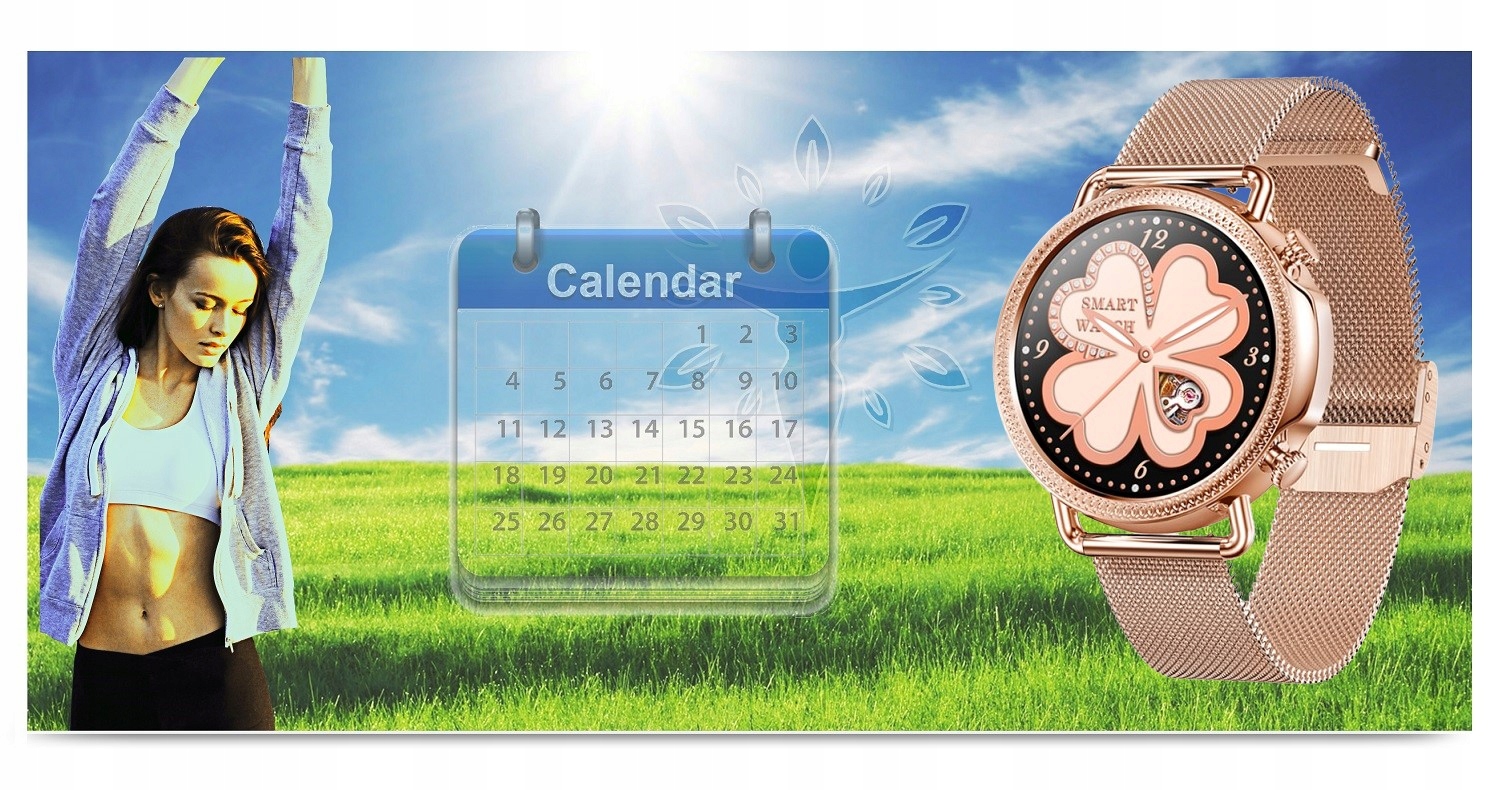 SMARTWATCH DAMSKI RUBICON TERMOMETR PULS + GRAWER Wodoszczelność tak