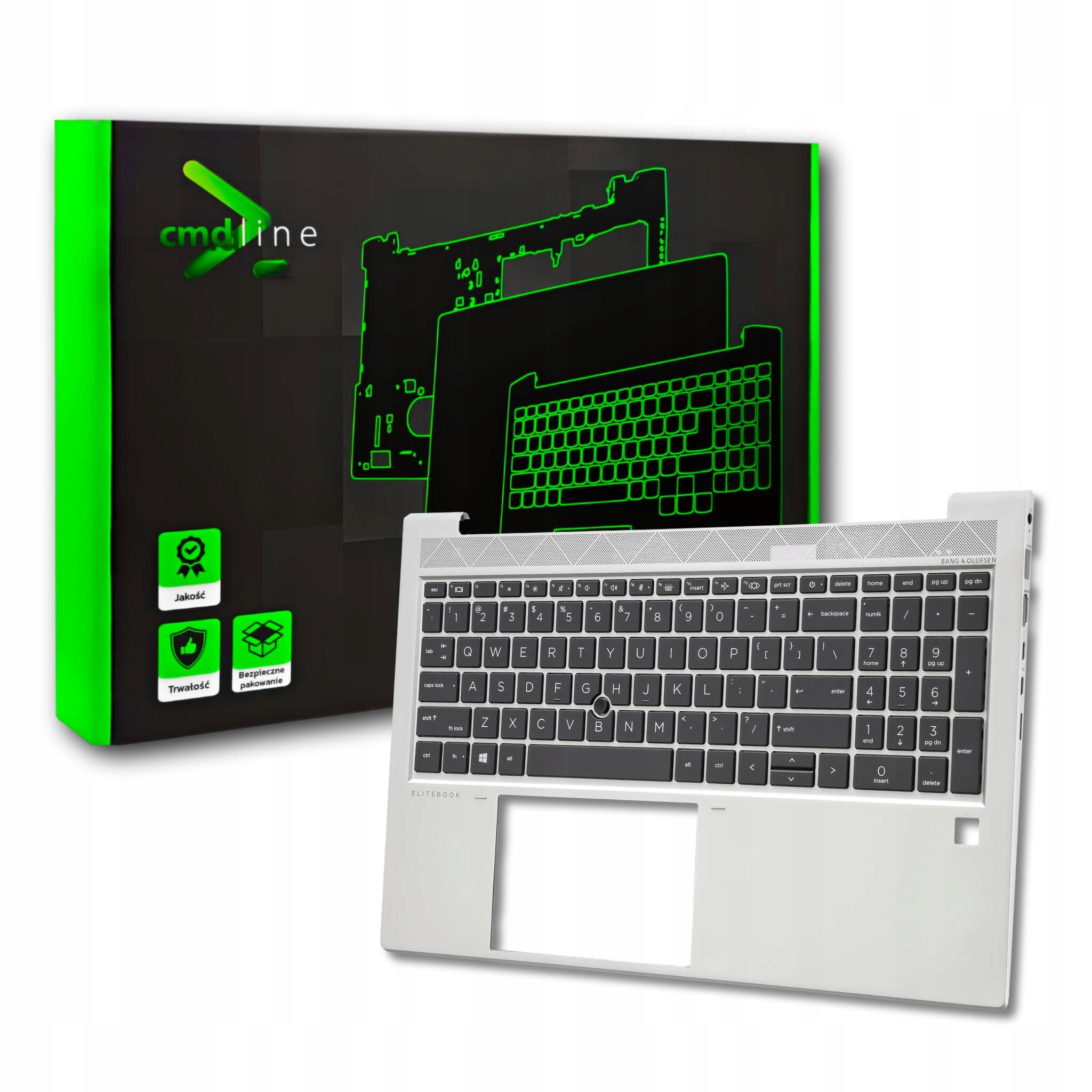 Obudowa Palmrest Klawiatura Do Hp Elitebook 850 855 (G7 G8) Sil Led