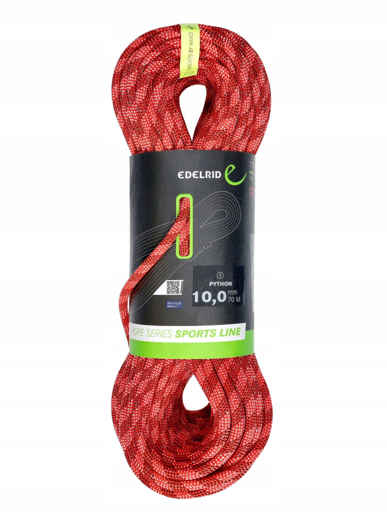 Dynamické lano Edelrid Python 10 mm 70 m červená barva
