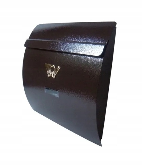 Nástenná Poštová Schránka Na Listy, Kovová, Hnedá