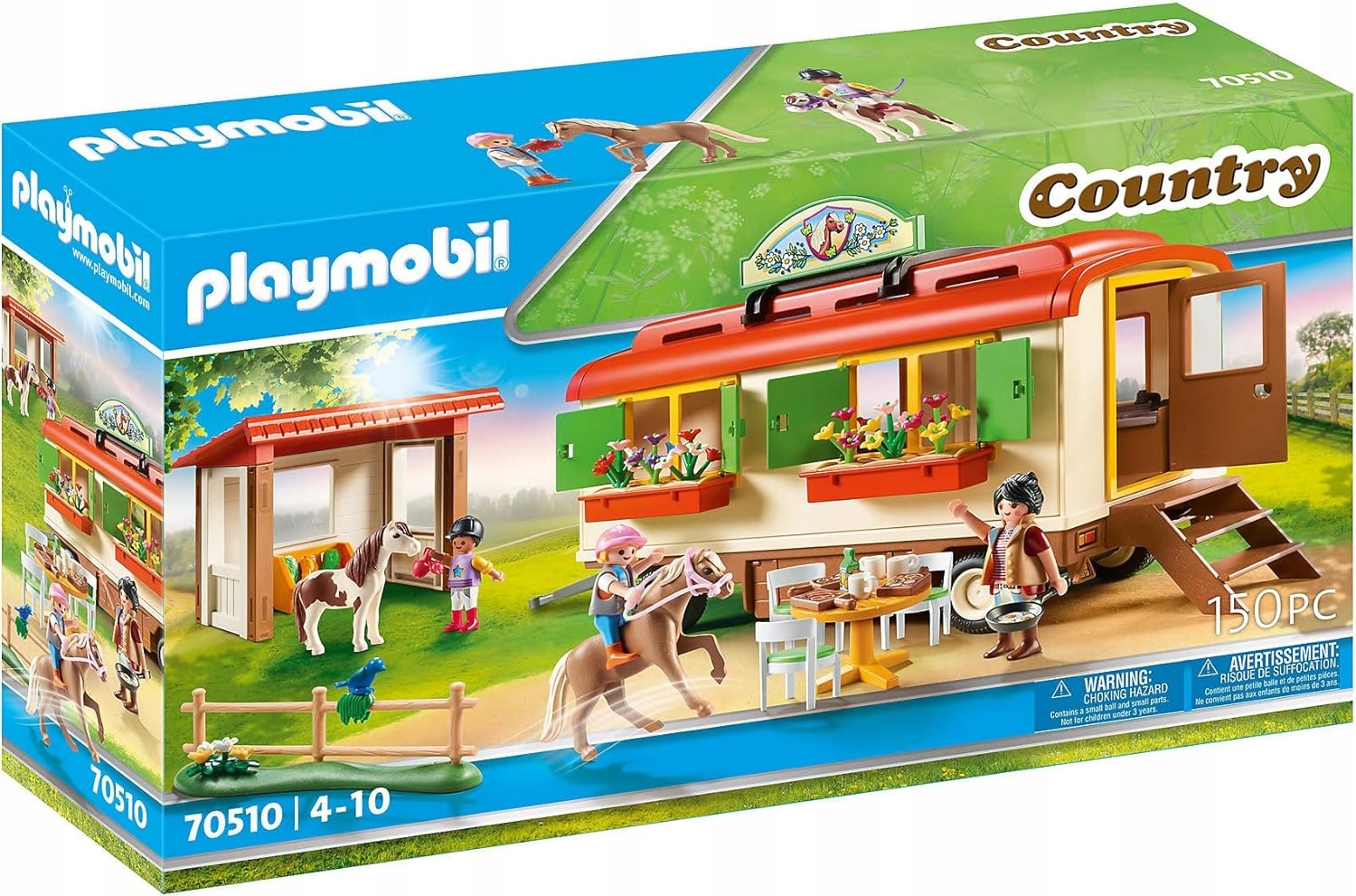 Playmobil 70510 Kemping Z Kucykami I Przyczepą Do Nocowania