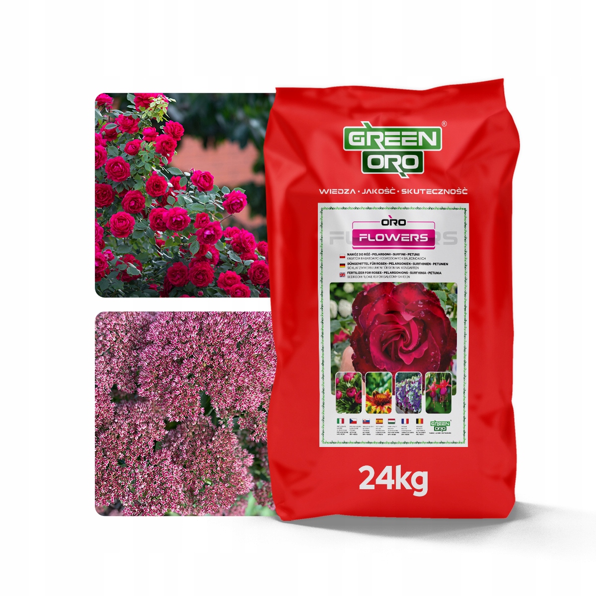 Nawóz do Róż kwiatów ogrodowych Specjalistyczny Długo Działający 24kg