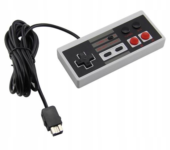 Ovladač gamepadu Wii/MINI Nes Classic Pad pro hry s dlouhým kabelem 3 m