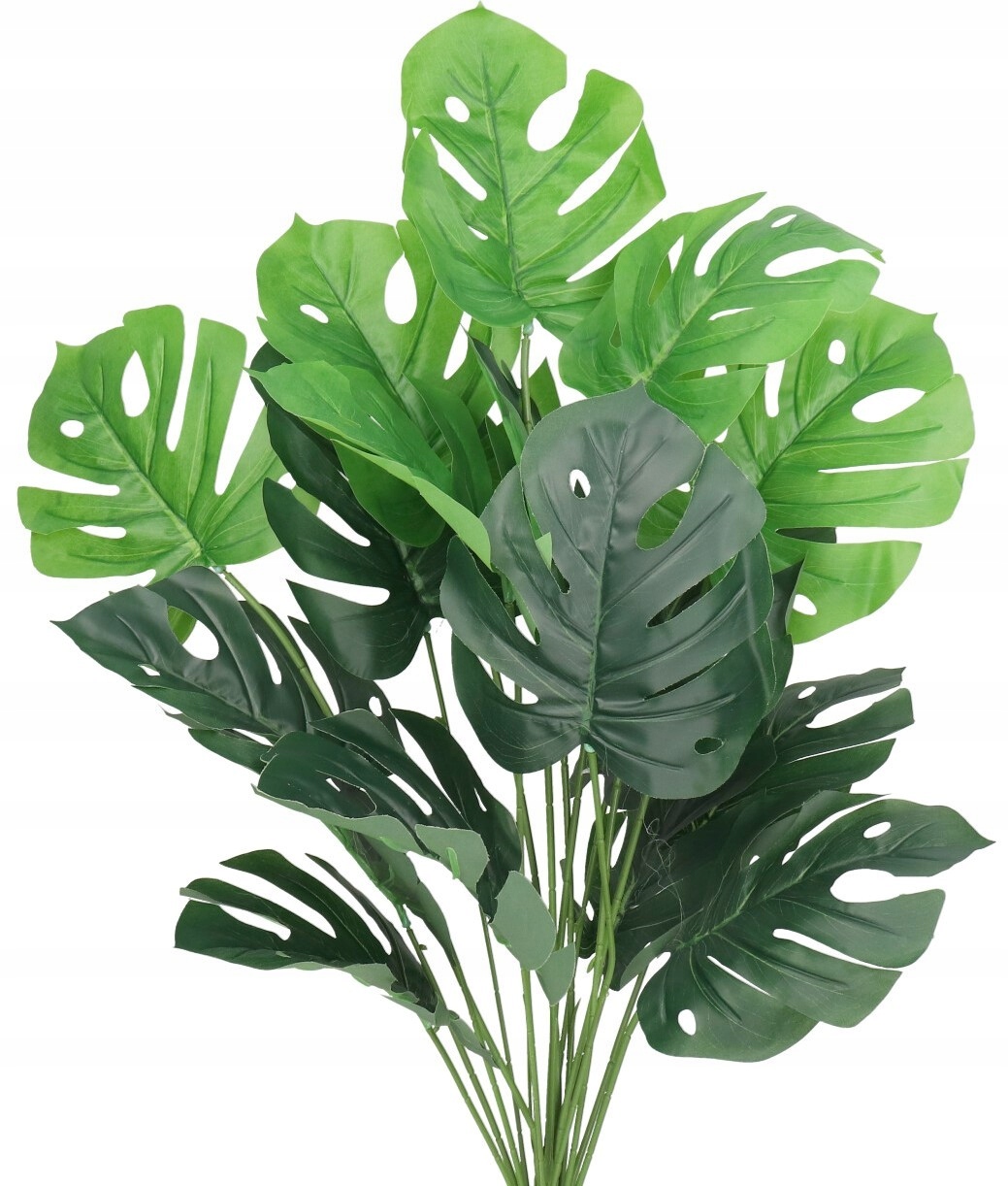 SZTUCZNE KWIATY LIŚCIE MONSTERY MONSTERA BUKIET