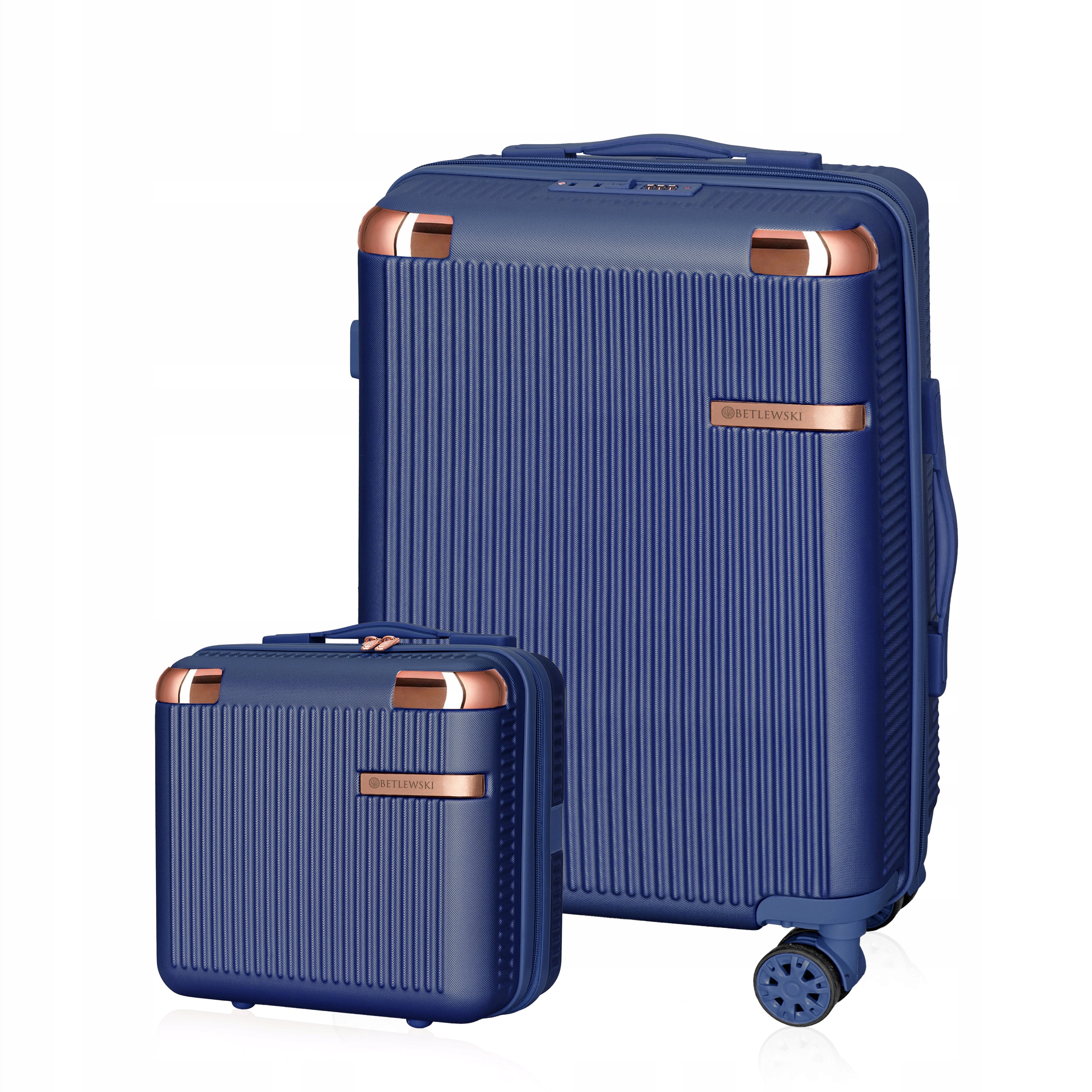 BETLEWSKI zestaw na wyjazd kabinowa walizka mały kuferek ABS