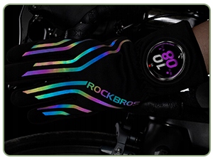 ROCKBROS Zimowe Rękawiczki Rowerowe, Ekran Dotykowy, XL Materiał dominujący Poliester