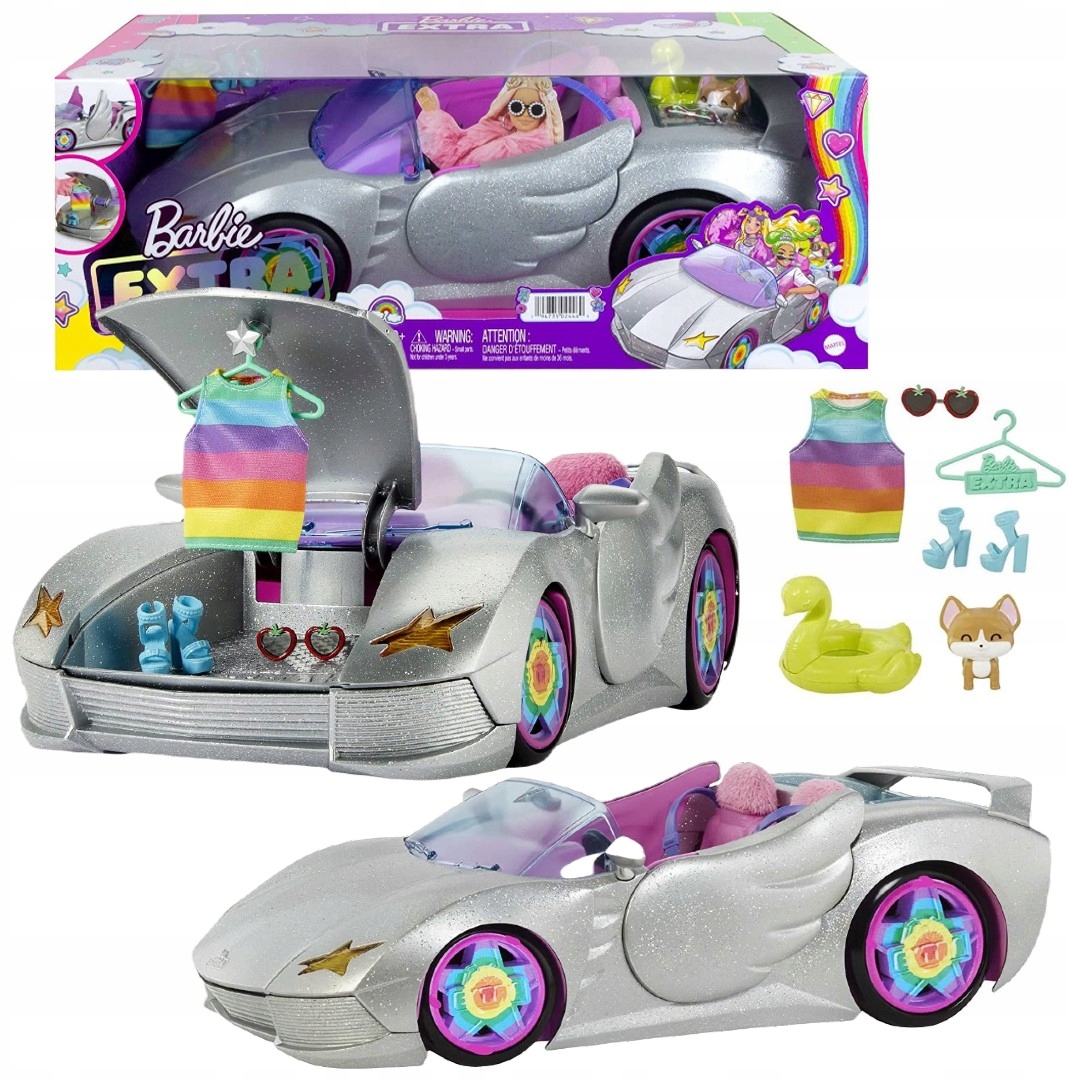 

Barbie Auto Dla Lalek Kabriolet +dodatki I Ubrania