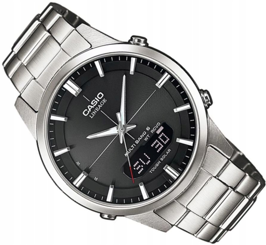 Pánské Hodinky Casio LCW-M170D-1A Premium Solární Rádiem Řízený Box 40 mm