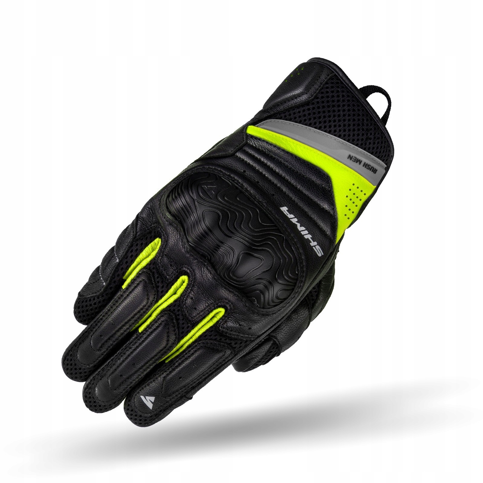 Krátke letné motocyklové rukavice Shima Rush Men Yellow Fluo XXL