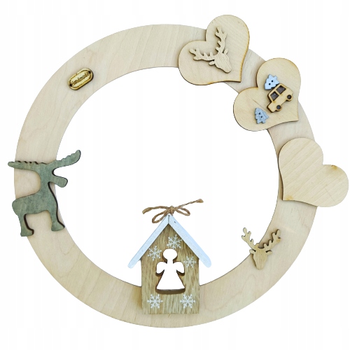 NATURALNY WIANEK BOŻONARODZENIOWY ŚWIĄTECZNY STROIK W STYLU SKANDYNAWSKIM