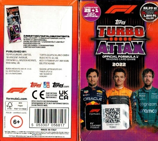 Karty F1 Turbo Attax 2022 topps