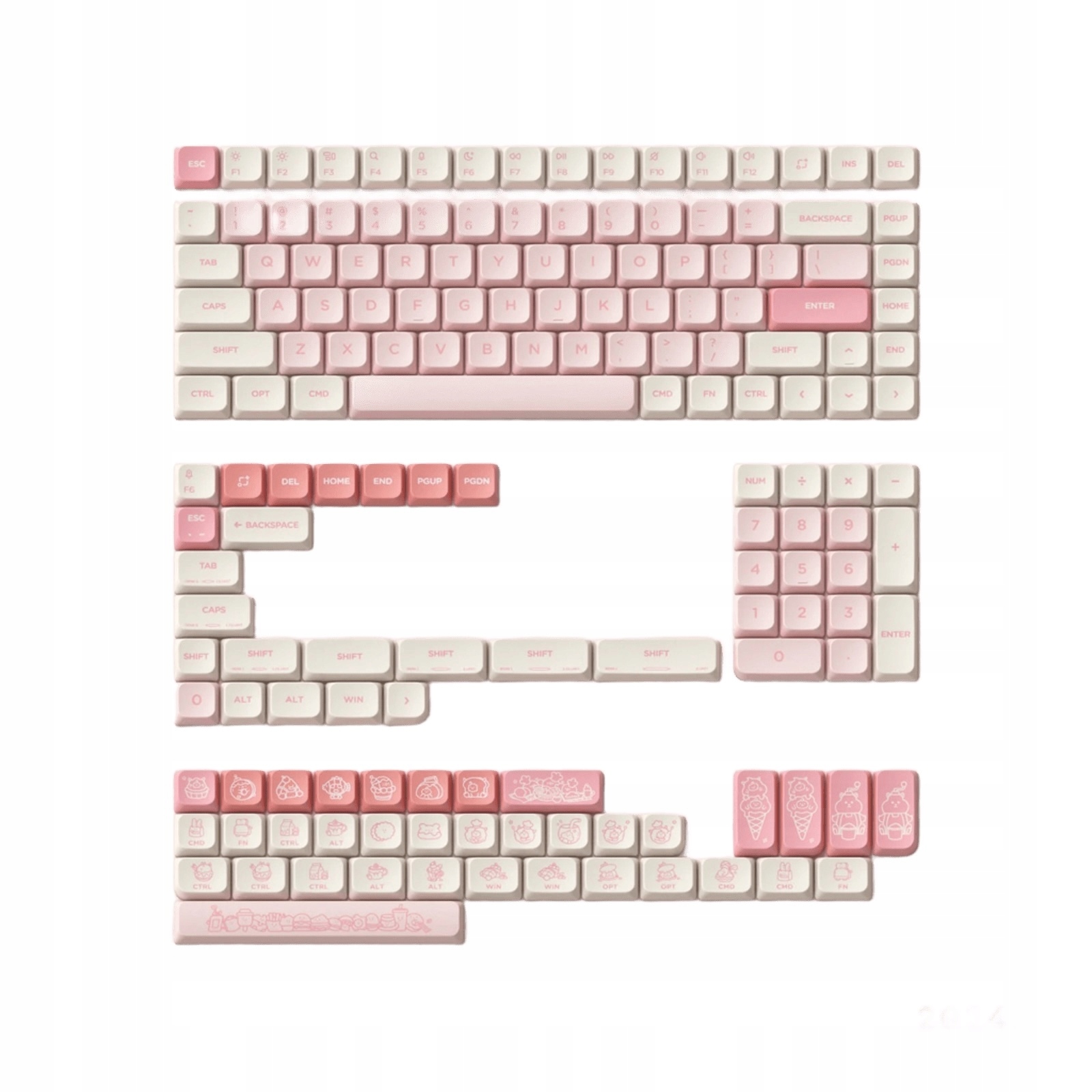 Nuphy Keycaps Sweet Island nSA Profile Dye-sub Pbt Nízkoprofilové pro Air