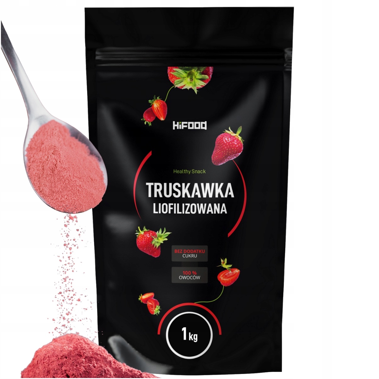 Truskawka Liofilizowana 1kg Truskawki 100% Proszek HiFOOD