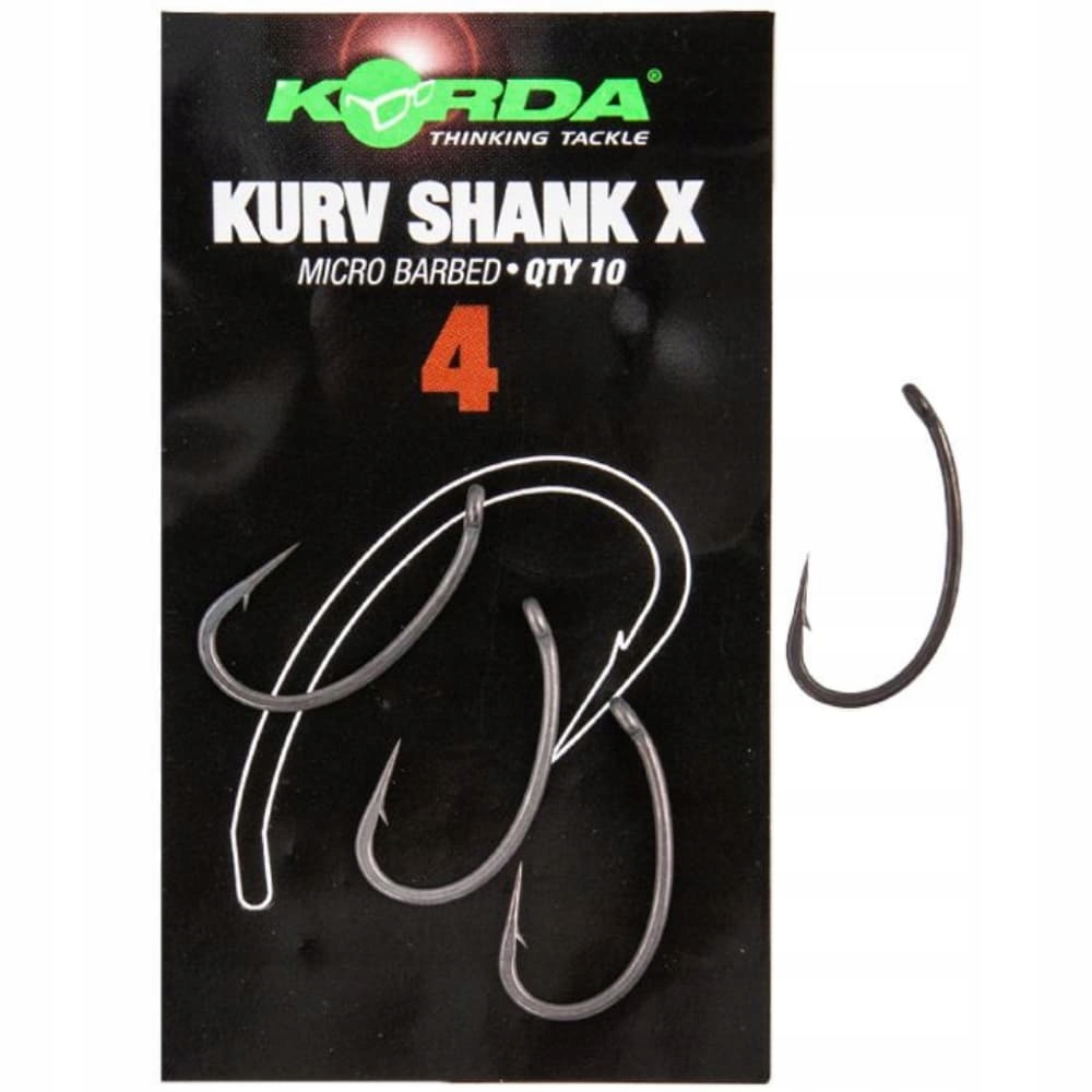 Korda Haczyki karpiowe wzmacniane Kurv Shank X Nr.4