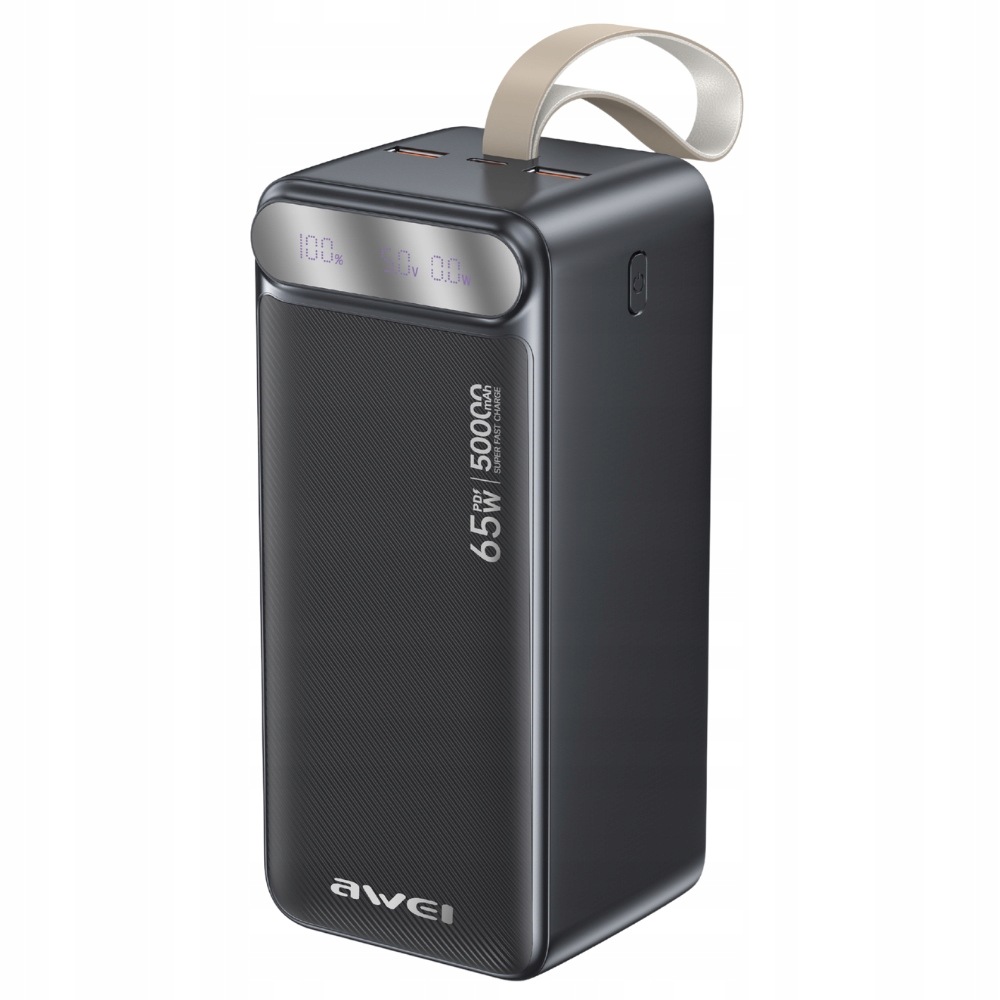 Powerbanka Awei PA-81 50000mAh 65W Pd 2xUSB-A/USB-C černá