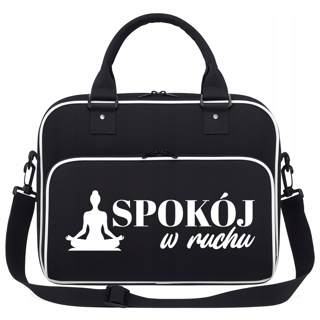 Torba Czarna Spokój W Ruchu Na Siłownię Trening Pilates Fitness Sportowa