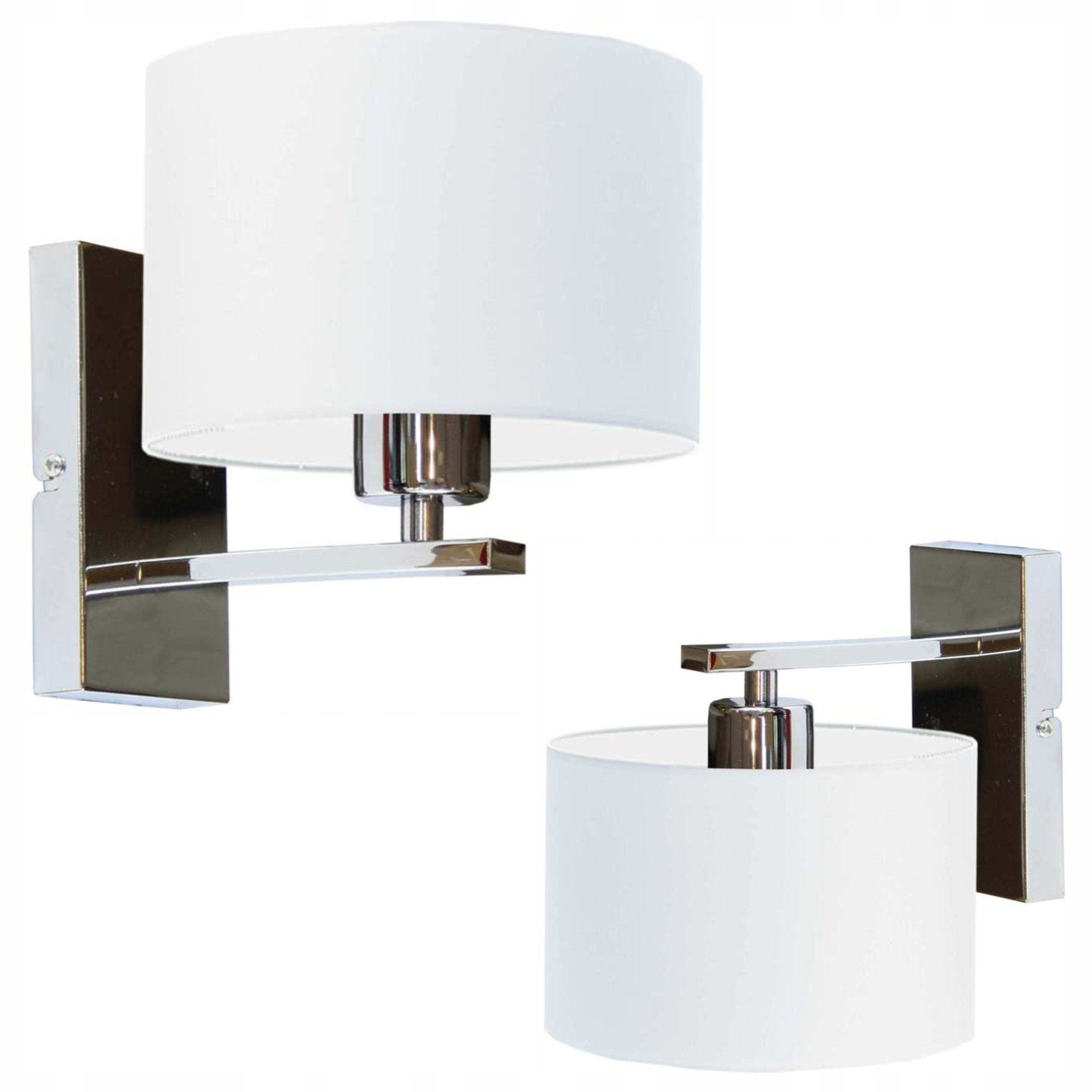 Kinkiet lampa ścienna abażur Led E27 kinkiet ścienny lampa na ścianę biała