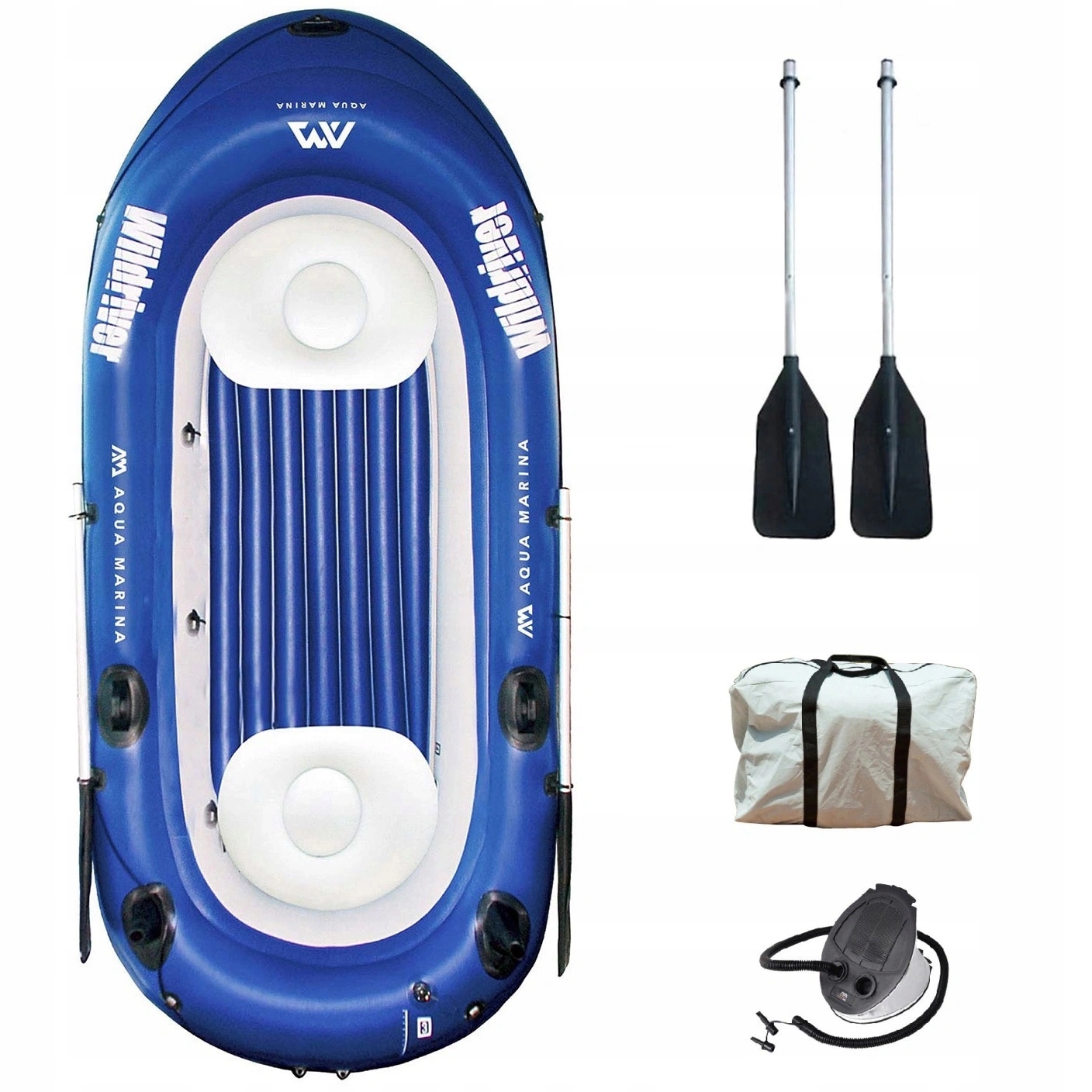 Ponton turystyczny rekreacyjny Aqua Marina wędkarski Wildriver z wiosłami